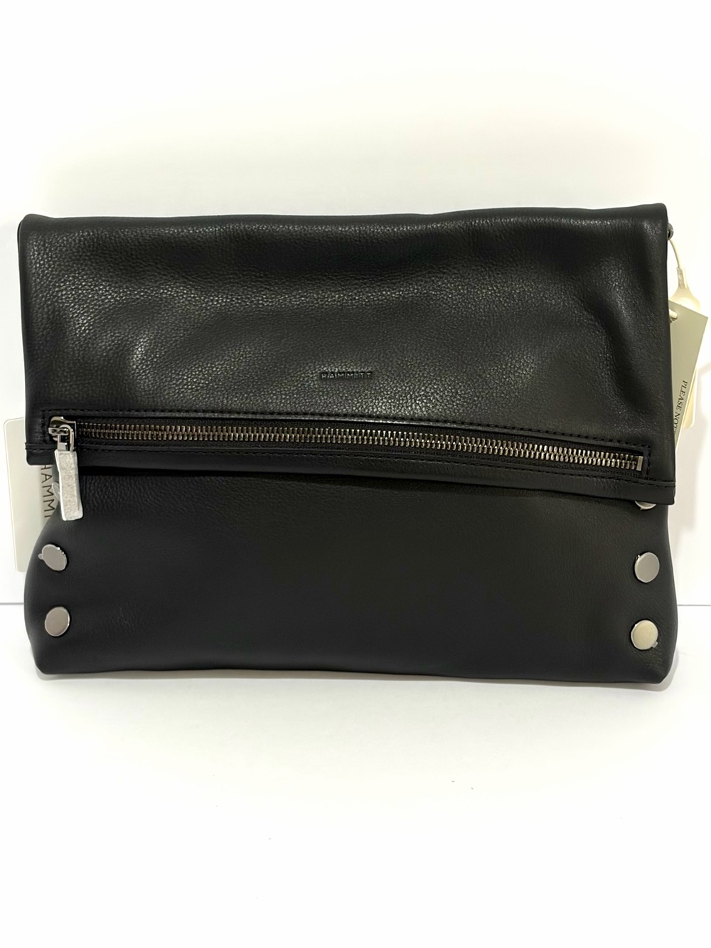 Hammitt VIP Large Crossbody Bag In Black Leather/Gunmetal Hardware NWT